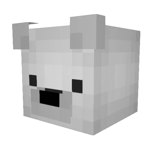 aijeco Minecraft avatar head, 3D render