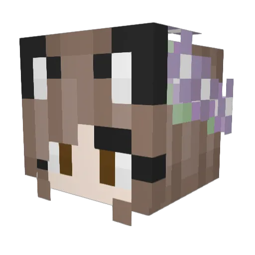 aijones Minecraft avatar head, 3D render