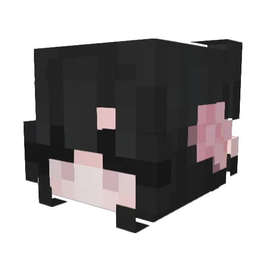 aijouu Minecraft avatar head, 3D render
