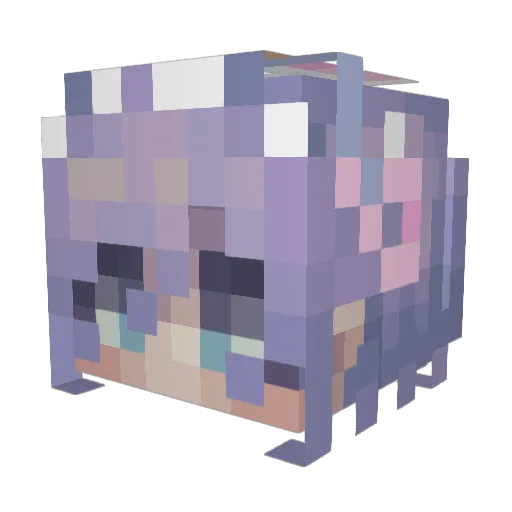 aijzen Minecraft avatar head, 3D render