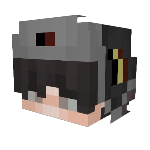 aikiboy Minecraft avatar head, 3D render