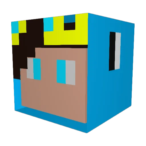 aikira21 Minecraft avatar head, 3D render