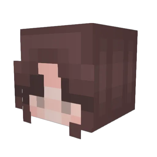 aikisuki Minecraft avatar head, 3D render