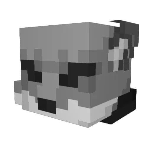 aiksos Minecraft avatar head, 3D render