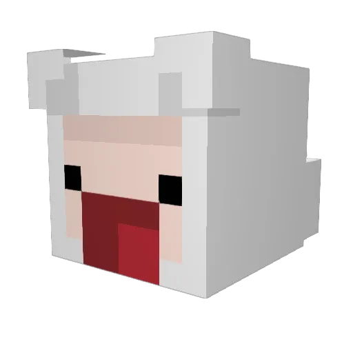 ailley Minecraft avatar head, 3D render