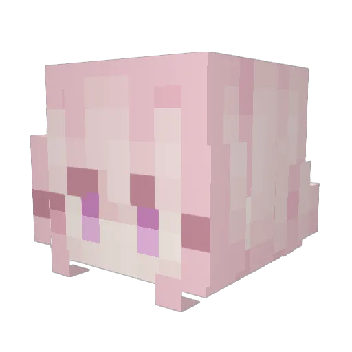 ailuvyu Minecraft avatar head, 3D render