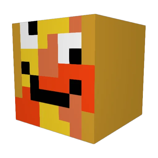 aimbotlebotg Minecraft avatar head, 3D render