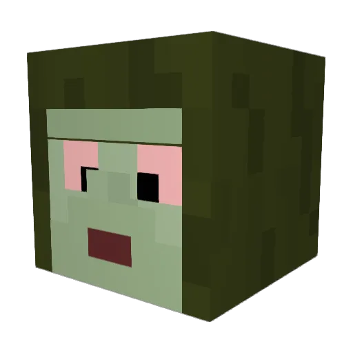 aimbotlogbo Minecraft avatar head, 3D render