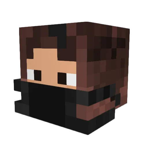 aimeeqt Minecraft avatar head, 3D render