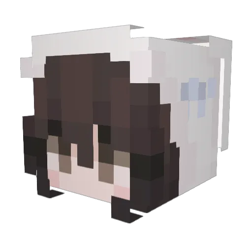 aimi_100 Minecraft avatar head, 3D render