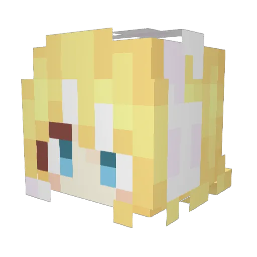 aimile Minecraft avatar head, 3D render