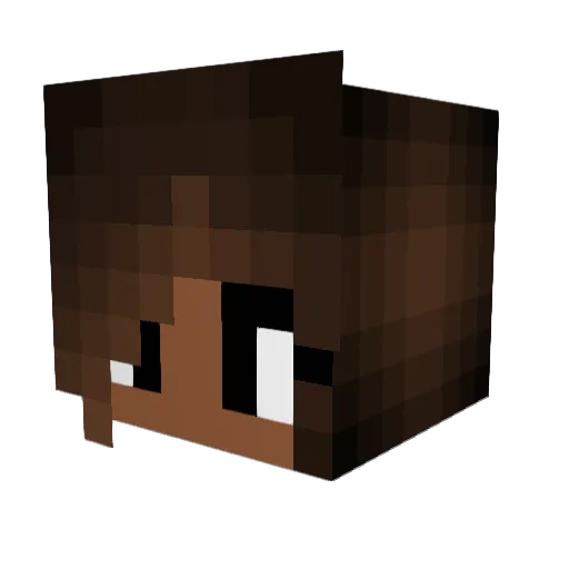 aimsamaa Minecraft avatar head, 3D render