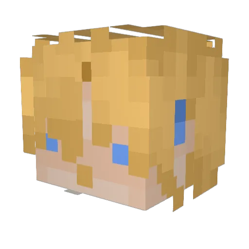 aina0302 Minecraft avatar head, 3D render