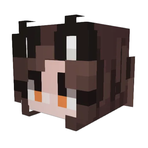 ainapor Minecraft avatar head, 3D render