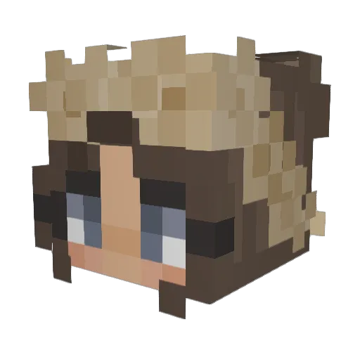 ainara12 Minecraft avatar head, 3D render