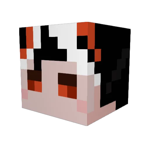 ainbel Minecraft avatar head, 3D render