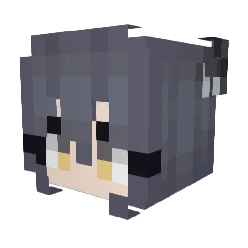 ainemou_ Minecraft avatar head, 3D render