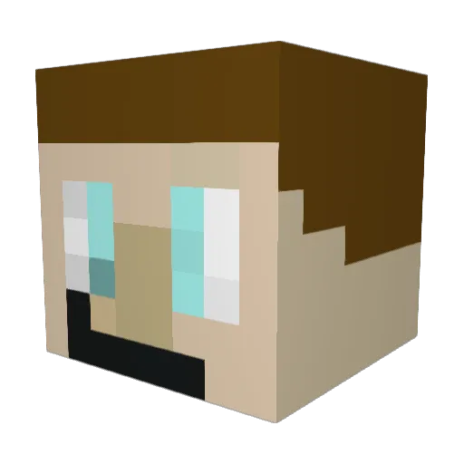 aineris Minecraft avatar head, 3D render