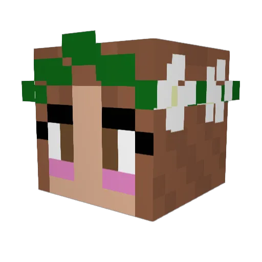 ainhoagarciaa Minecraft avatar head, 3D render