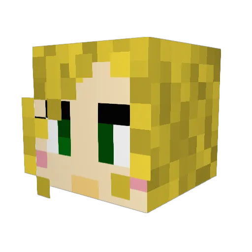 ainomariamy Minecraft avatar head, 3D render