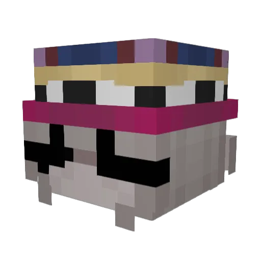 ainsslu Minecraft avatar head, 3D render