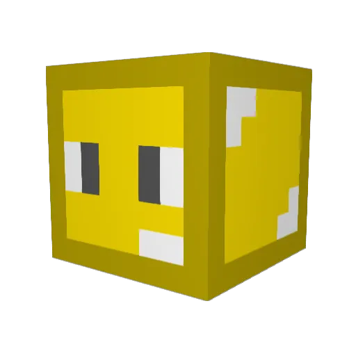 ainzuuu Minecraft avatar head, 3D render