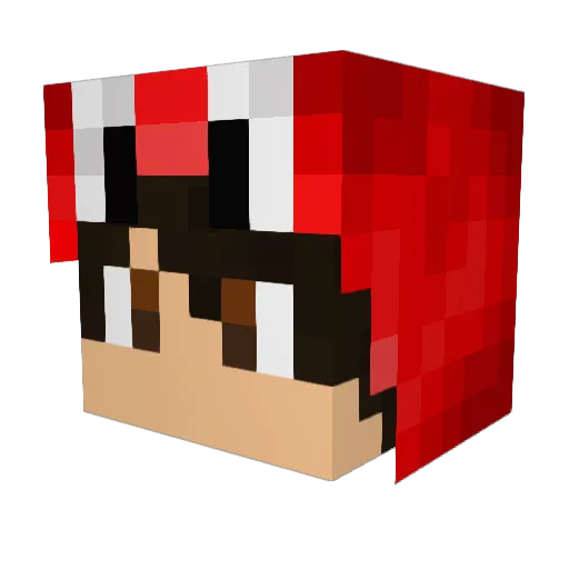 aioax Minecraft avatar head, 3D render