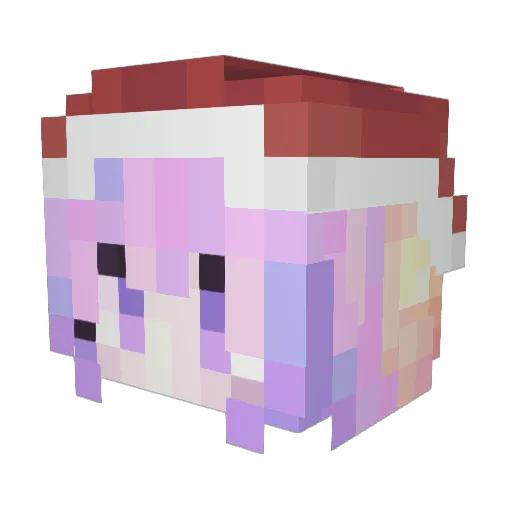 aipc2 Minecraft avatar head, 3D render