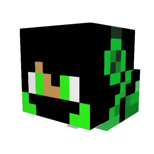 aipelaaja Minecraft avatar head, 3D render