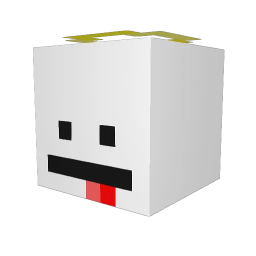 airballah Minecraft avatar head, 3D render