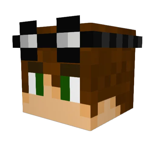 airblackrat Minecraft avatar head, 3D render