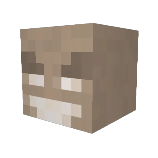 airboit Minecraft avatar head, 3D render