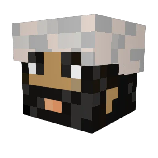 airbustv Minecraft avatar head, 3D render