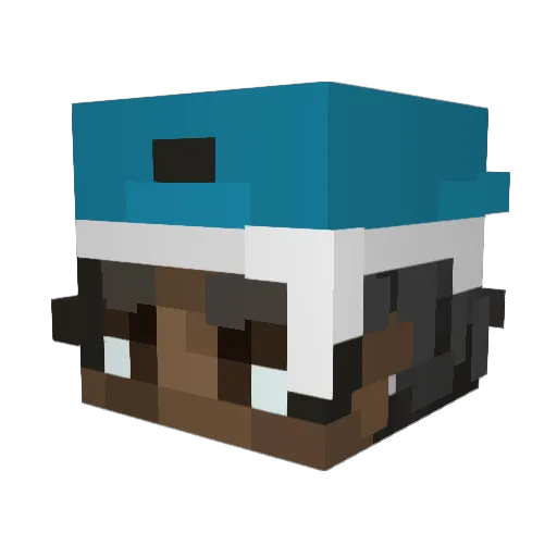airforcael Minecraft avatar head, 3D render