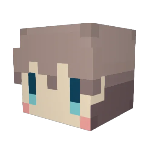 airingo Minecraft avatar head, 3D render