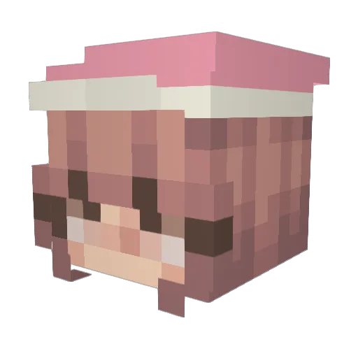 airirye Minecraft avatar head, 3D render