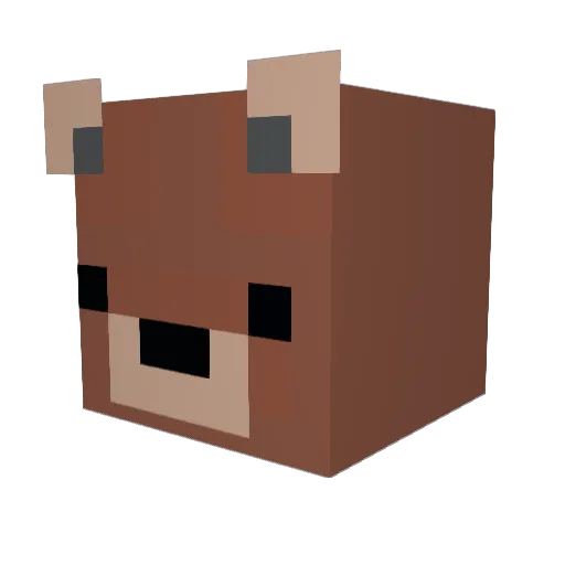 airmbob Minecraft avatar head, 3D render