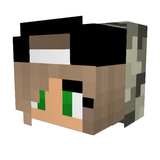 airpods26 Minecraft avatar head, 3D render