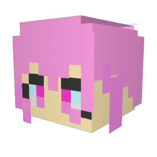 airu64 Minecraft avatar head, 3D render