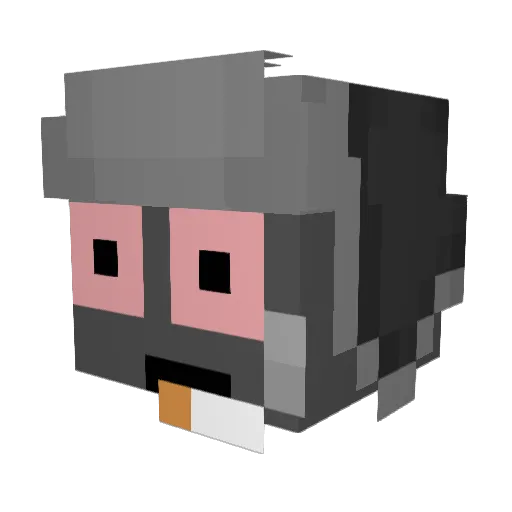 aishi99 Minecraft avatar head, 3D render