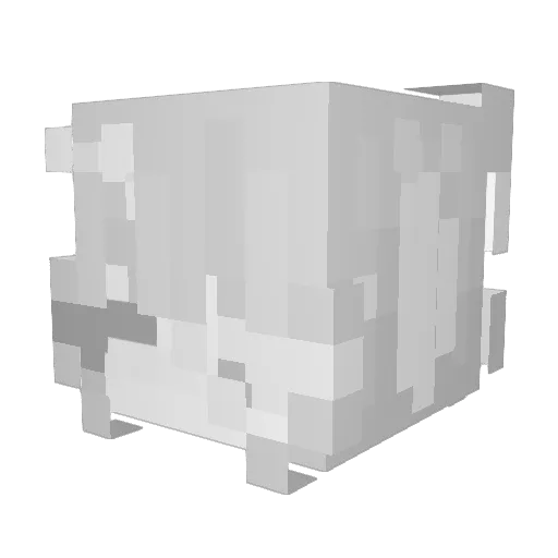 aishterou Minecraft avatar head, 3D render