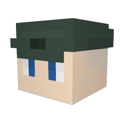 aisirl Minecraft avatar head, 3D render