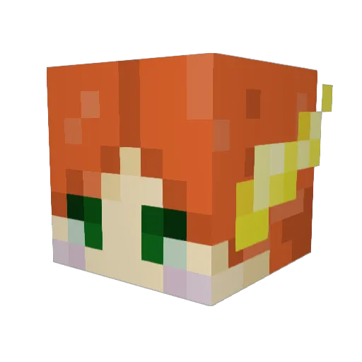 aislinni Minecraft avatar head, 3D render