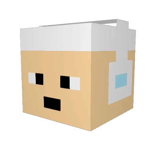 aisu108M Minecraft avatar head, 3D render
