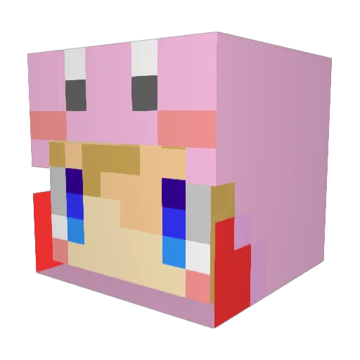 aisuto Minecraft avatar head, 3D render