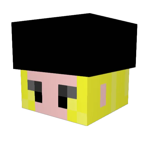 aitan Minecraft avatar head, 3D render
