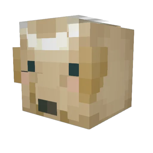 aitherax Minecraft avatar head, 3D render