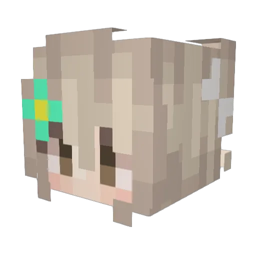 aitya Minecraft avatar head, 3D render