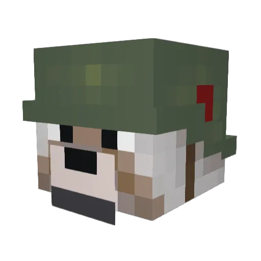 aiueo70 Minecraft avatar head, 3D render