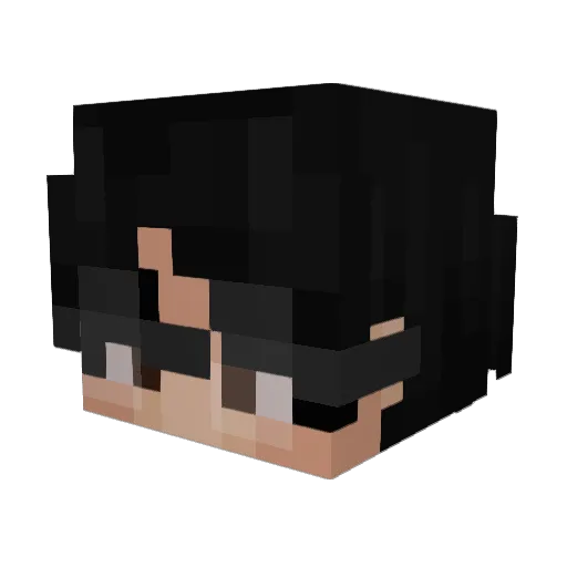 aiutami Minecraft avatar head, 3D render